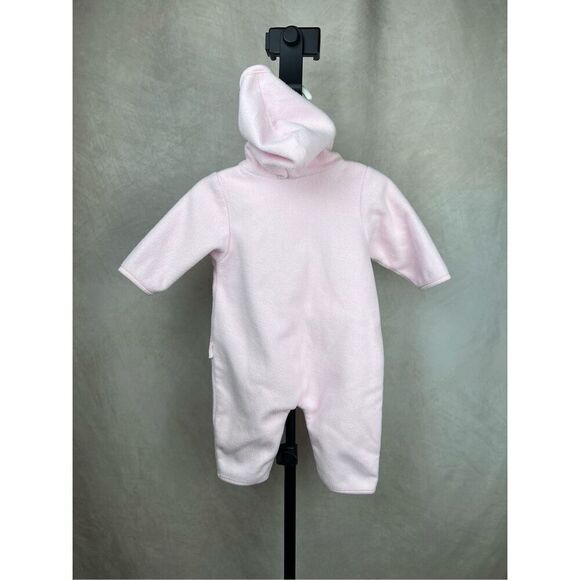 Vintage Y2K Girls Fleece One Piece Pajama 0-3M Pink Old Navy - Picture 2 of 5